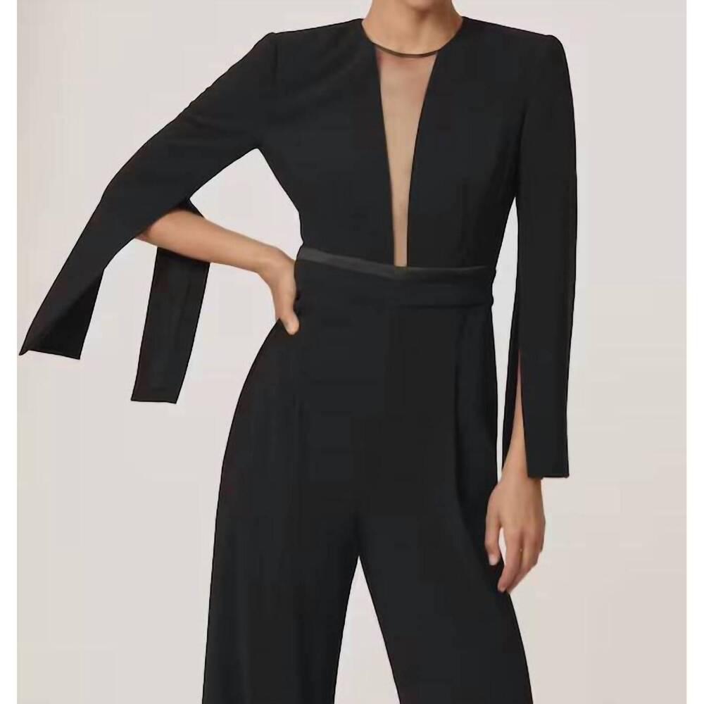 NEW REISS evora split sleeve jumpsuit in black - Picture 5 of 6